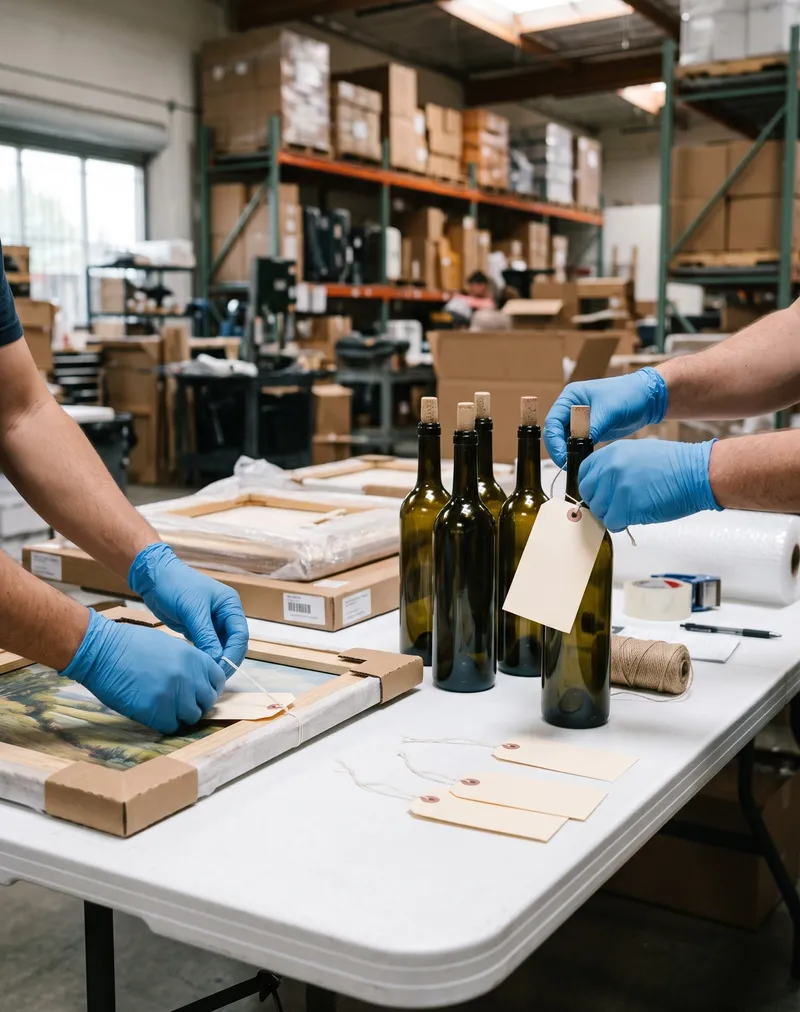 Household contents being documented for a claim